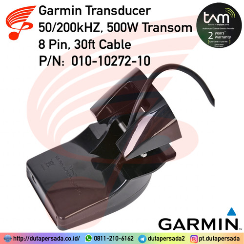 Garmin Transducer 50/200kHZ 500W Transom 30ft 8 pin P/N 010-10272-10