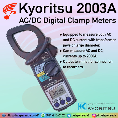 Kyoritsu 2003A Digital AC DC Clamp Meter 2000A / Tang Ampere