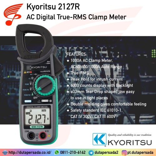 Kyoritsu 2127R AC Digital True-RMS Clamp Meter / Tang Ampere - 2117R