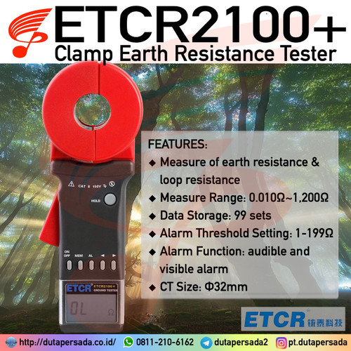 ETCR2100+ Earth Clamp Resistance Tester Kyoritsu 4200 Fluke 1630 ETCR