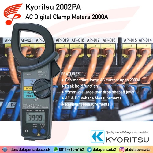 Kyoritsu 2002PA AC Digital Clamp Meters 2000A