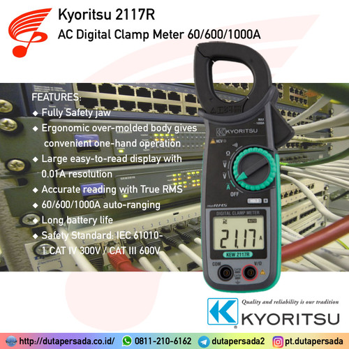 Kyoritsu 2117R - AC Digital Clamp Meter 60/600/1000A