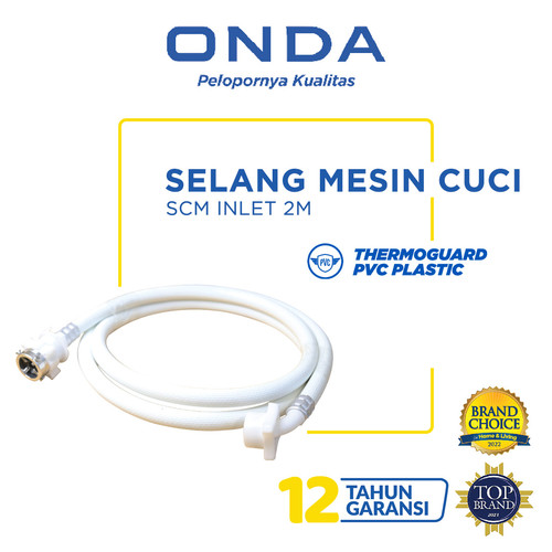 ONDA Selang Mesin Cuci INLET 2M Flexible Conduit PVC Putih Air Masuk