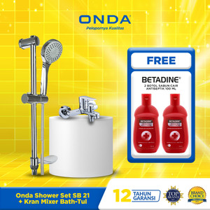 Onda Shower Set SB 21 + Kran Mixer Bath-Tul x Betadine FREE 2PCS Sabun