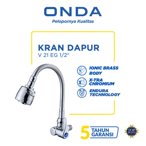 [PROMO] ONDA Kran Dapur Cuci Piring Angsa Tembok Fleksibel V 21 EG 1/2