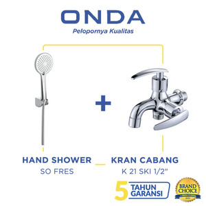 [PAKET LENGKAP] ONDA Hand Shower SO FRES + Kran Cabang K 21 SKI 1/2"