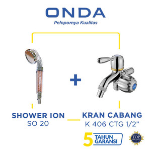 ONDA Shower Ion SO 20 + Kran Cabang K 406 CTG 1/2”