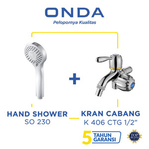 ONDA Hand Shower SO 230 + Kran Cabang K 406 CTG 1/2”