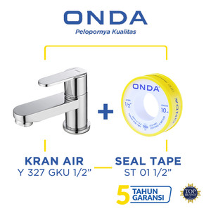 ONDA Kran Wastafel Y 327 GKU 1/2” + Seal Tape ST 01 1/2”