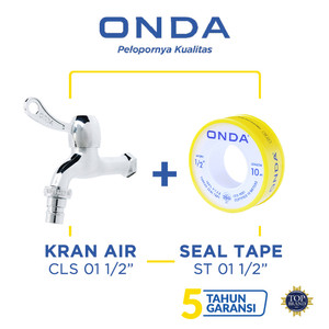 ONDA Kran Air Tembok CLS 01 1/2” + Seal Tape ST 01 1/2”