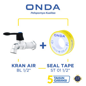 ONDA Kran Air Tembok BL 1/2” + Seal Tape ST 01 1/2”