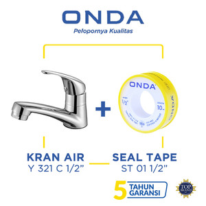 ONDA Kran Wastafel Y 321 C 1/2” + Seal Tape ST 01 1/2”