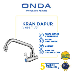 ONDA Kran Dapur Cuci Piring Angsa Tembok Kaku V 636 T 1/2"