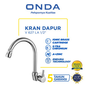 ONDA Kran Dapur Cuci Piring Angsa Tembok Kaku V 627 LA 1/2"