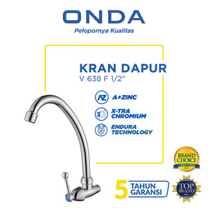 ONDA Kran Dapur Cuci Piring Angsa Tembok Kaku V 638 F 1/2”