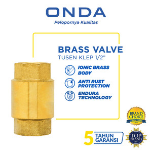 ONDA Brass Valve Kuningan Tusen Klep 1/2"