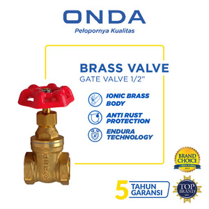 ONDA Brass Valve Kuningan Gate Valve 1/2”