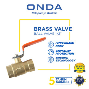 ONDA Brass Valve Kuningan Ball Valve 1/2”