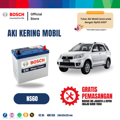 Aki Mobil Daihatsu Terios Bosch MF NS60