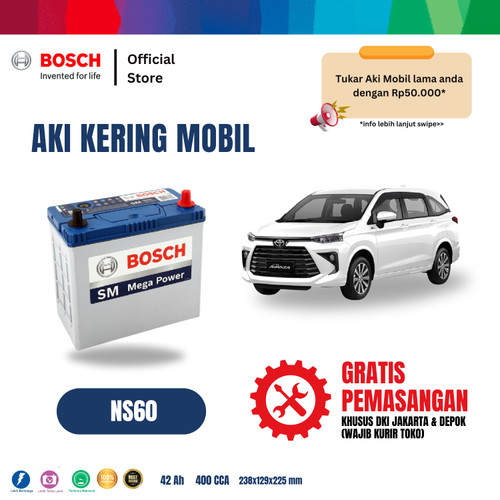 Aki Mobil Toyota Avanza Bosch MF NS60