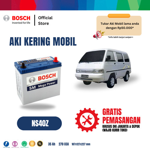 Aki Mobil Suzuki Carry Series Bosch MF NS40Z - 40B19R