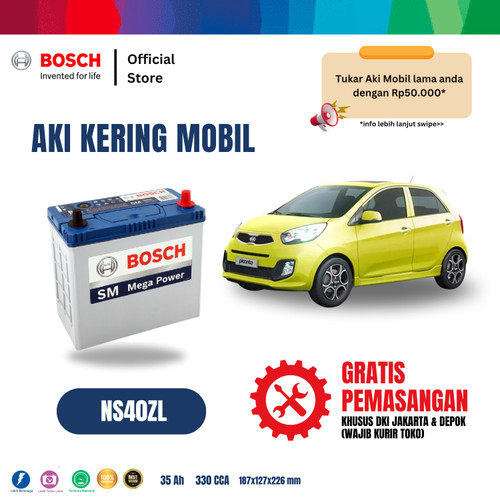 Bosch Aki Mobil KIA All New Picanto MF Blue NS40ZL