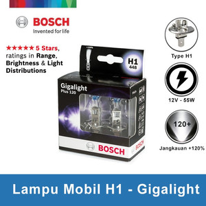 Bosch Lampu Mobil Gigalight Plus 120 H1 - 12V 55W - 1987301105