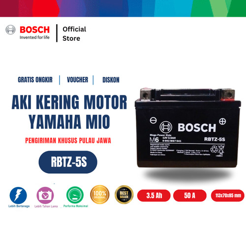 Aki Kering Motor Yamaha Mio CW, GT, M3 125, J, New Mio - Bosch RBTZ-5S