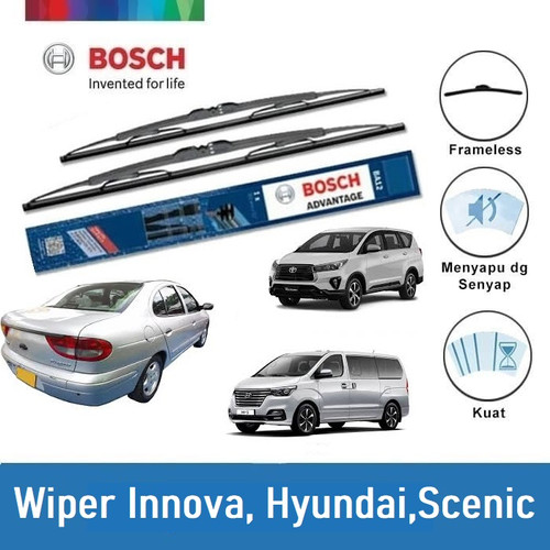 Bosch Wiper Clear Mobil Innova, Hyundai H1, Scenic 1 JA, BCA24 & BCA16