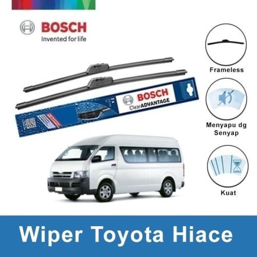 Bosch Sepasang Wiper Mobil Toyota Hiace Frameless New Clear 17 & 17