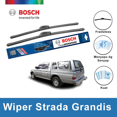 Bosch Sepasang Wiper Mitsubishi Strada Grandis Frameless New 18 & 18