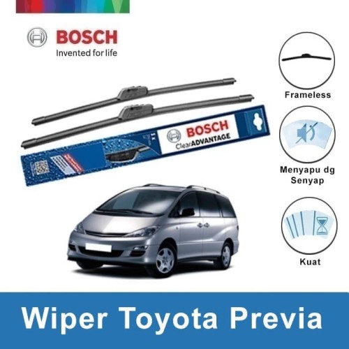 Bosch Sepasang Wiper Mobil Toyota Previa Frameless New Clear 26 & 26