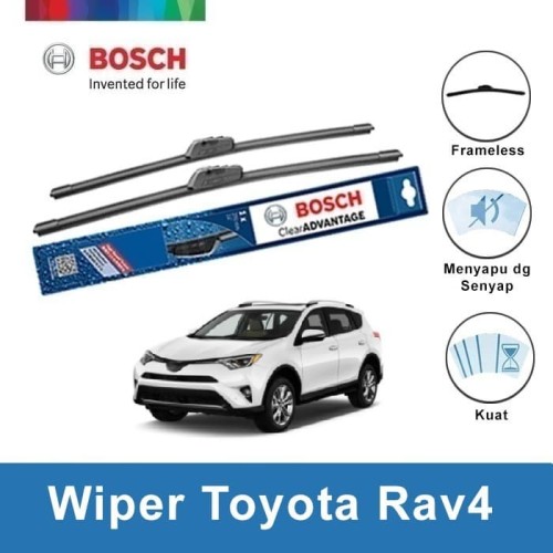 Bosch Sepasang Wiper Mobil Toyota Rav4 Frameless New Clear 24 & 19