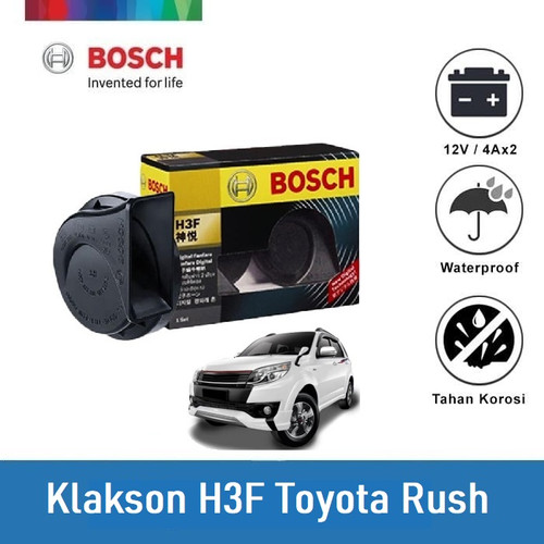 Bosch Klakson Mobil Toyota Rush H3F Digital Fanfare (Keong) Black 12V