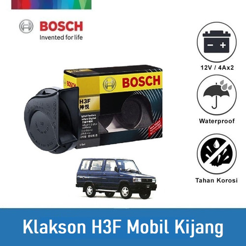 Bosch Klakson Mobil Toyota Kijang H3F Digital Fanfare (Keong) Black