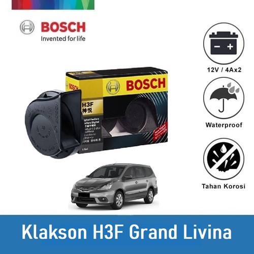 Bosch Klakson Nissan Grand Livina H3F Digital Fanfare (Keong) Black