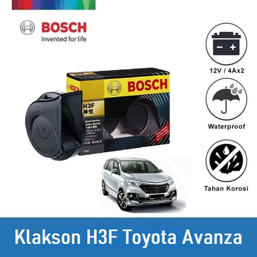 Bosch Klakson Mobil Toyota Avanza H3F Digital Fanfare (Keong) Black 12