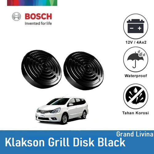 Bosch Klakson Nissan Grand Livina Europa Grill Disc Black 12V - Set