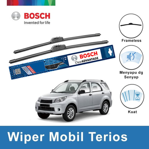 Bosch Sepasang Wiper Mobil Daihatsu Terios Frameless New Clear 21 & 18