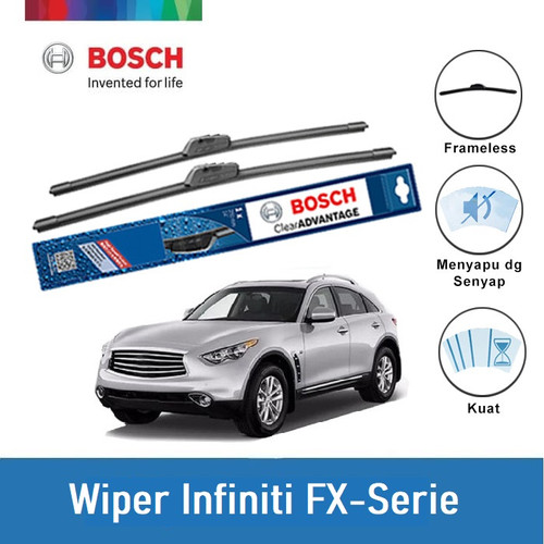 Bosch Sepasang Wiper Mobil Infiniti FX-Serie Frameless Clear 24" & 19"