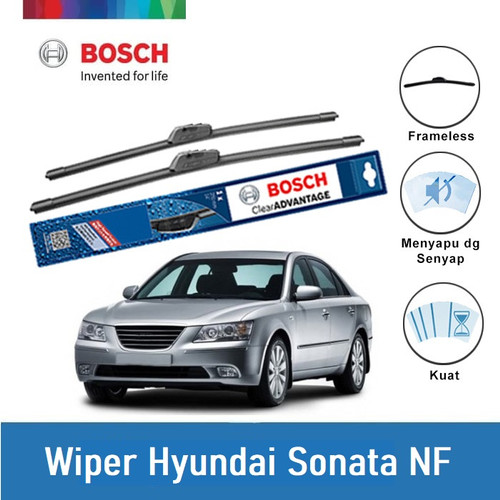 Bosch Sepasang Wiper Hyundai Sonata NF Frameless New Clear 20" & 18"