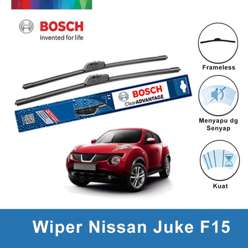 Bosch Sepasang Wiper Mobil Nissan Juke F15 Frameless Clear 22" & 14"