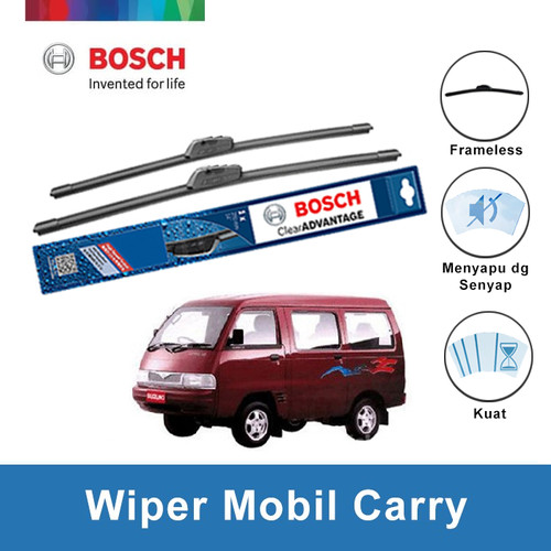 Bosch Sepasang Wiper Suzuki Carry Frameless New Clear 17" & 17"