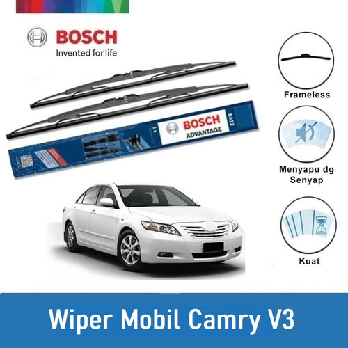 Bosch Sepasang Wiper Kaca Mobil Toyota Camry V3 (2001-2006) 22" & 20"