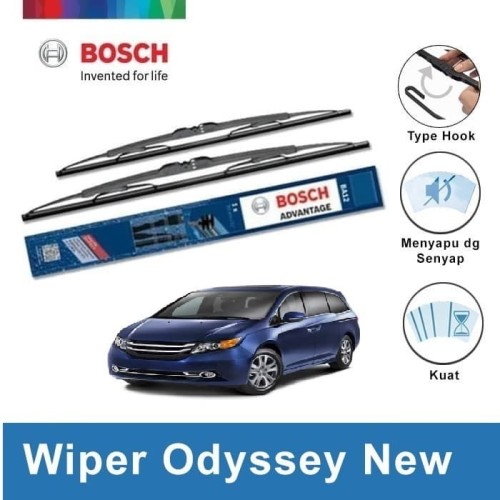 Bosch Sepasang Wiper Kaca Mobil Honda Odyssey RB1 (2003-2008) 24 & 24