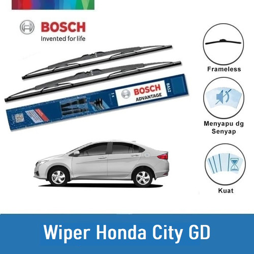 Bosch Sepasang Wiper Kaca Mobil Honda City GD (2002-2009) 20" & 18"