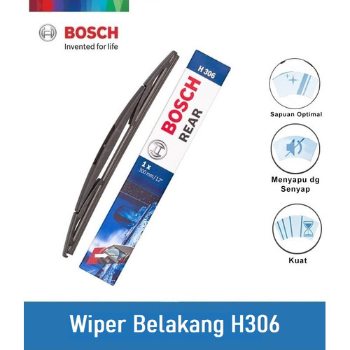 Bosch Rear Wiper Kaca Belakang Mobil Rock Lock 3 12" H306 - 1 Buah