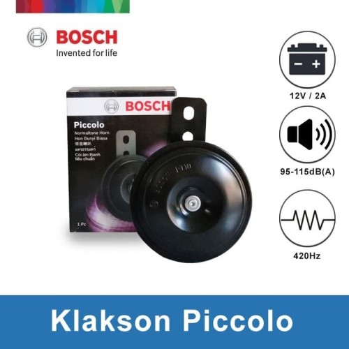 Bosch Klakson Motor Piccolo Disc 12V Black Single -Klakson Motor Bagus