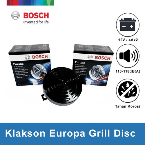 Bosch Klakson Europe Grill Disc Black 12V Set - 0320223910