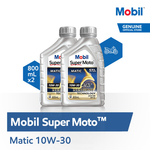 Oli Motor - Mobil Super Moto Matic 10W-30 (0.8 liter) (2 Botol)